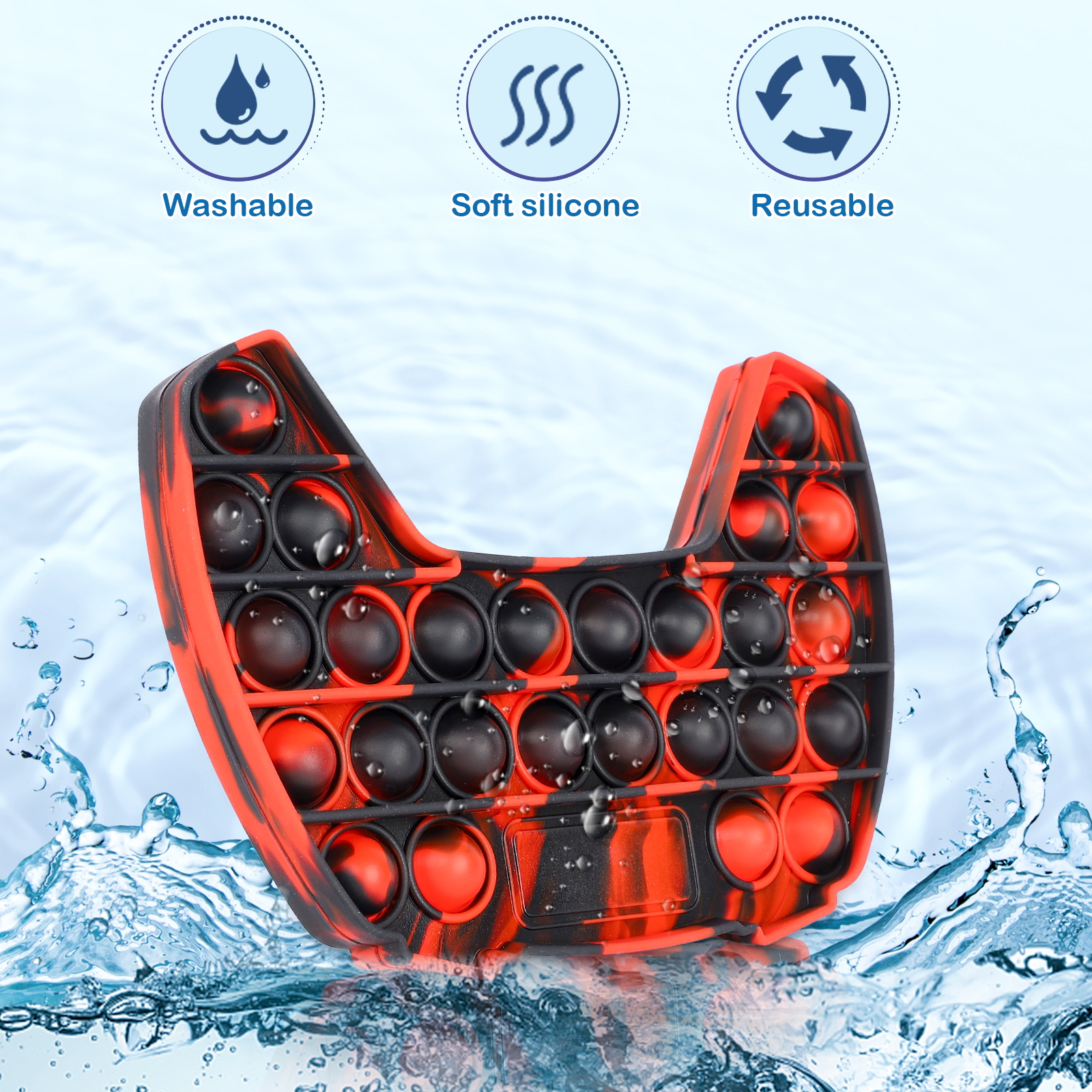 Push Pop Bubble Sensory Fidget Toy, Stress Reliever and Anti-Anxiety Game Controller Shape Pop on it Toys, Squeeze Sensory Toy for Kids and Adults ADHD Autism Special Needs - Image 4
