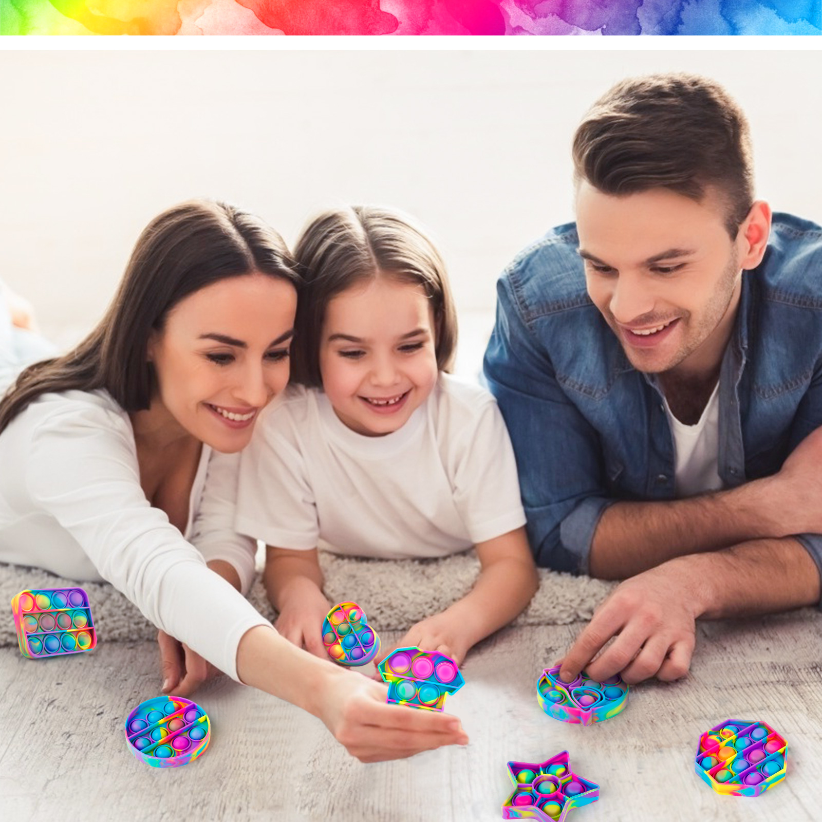 Mini Simple Fidget Toy, Colorful Push Bubble Stress Relief Toys,Anxiety Stress Reliever Office Desk Toy for Kids Adults Autism Educational Toy - Image 7