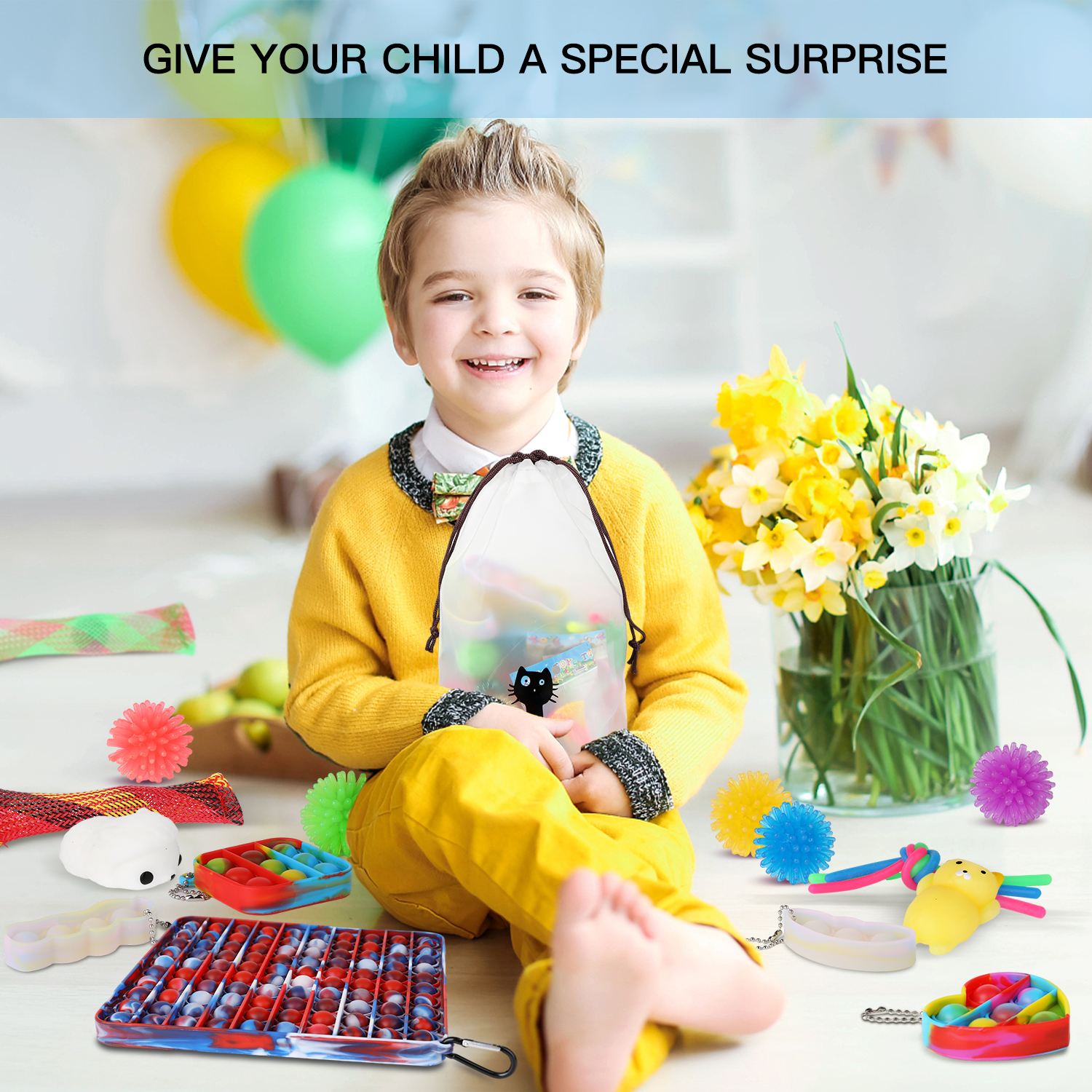 400 Bubbles Big Size Push Bubble Sensory Fidget Pop Giant Toy Packs, Fidget Toys Set, Jumbo Huge Pop on it Toy for Adults Kids Autism and Anxiety Relief Squeeze Toys 16 inch Gigantic popitz Oversized (Copy) - Image 2