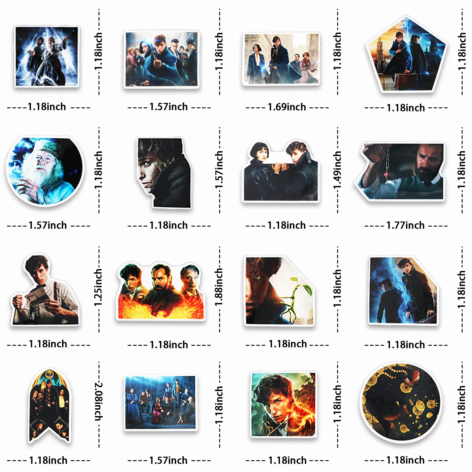 50Pcs Potter Magic Theme Waterproof Stickers for Laptop Cellphone Water Bottle Skateboard Luggage Car Bumper for Adults Teens Kids - Image 3